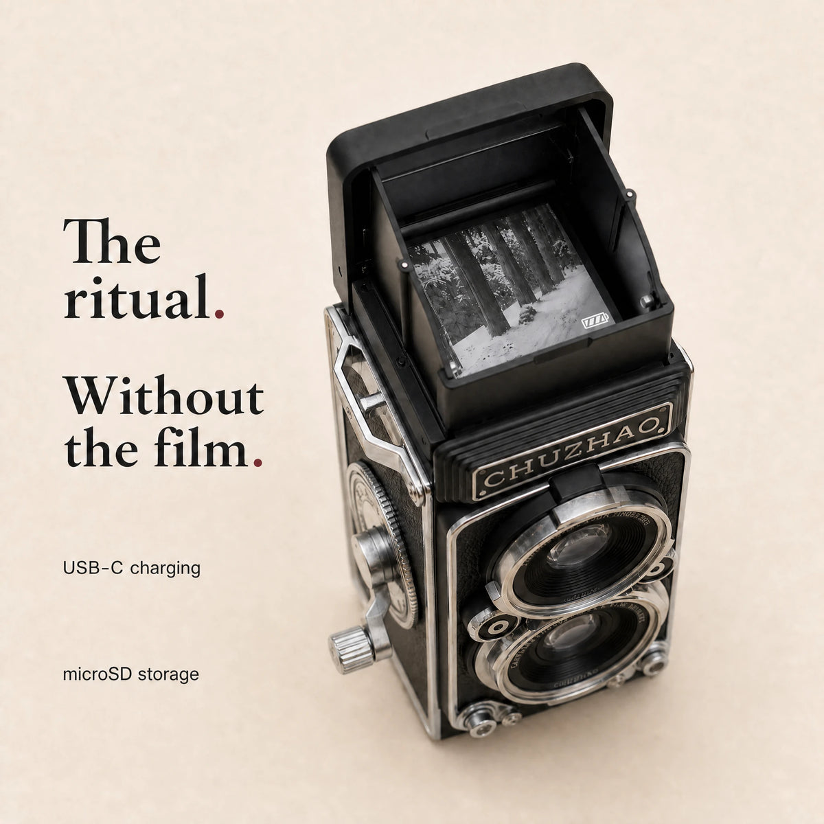 Digital CHUZHAO camera with USB-C charging and microSD storage